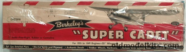 Berkeley 1/12 Super Cadet - For R/C or Free Flight plastic model kit